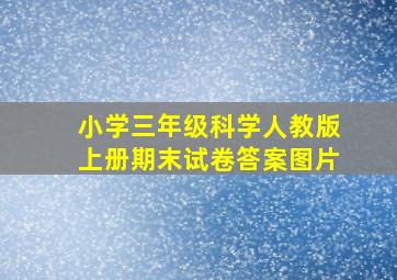 小学三年级科学人教版上册期末试卷答案图片