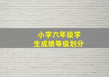 小学六年级学生成绩等级划分