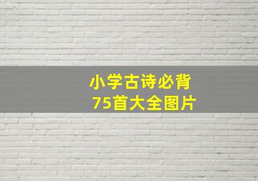 小学古诗必背75首大全图片