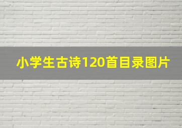 小学生古诗120首目录图片