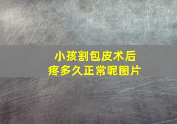 小孩割包皮术后疼多久正常呢图片