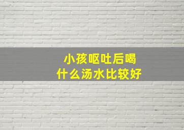 小孩呕吐后喝什么汤水比较好