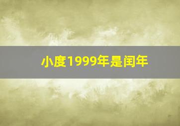 小度1999年是闰年