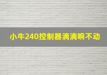 小牛240控制器滴滴响不动