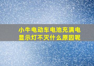 小牛电动车电池充满电显示灯不灭什么原因呢