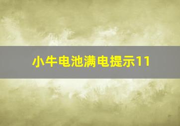 小牛电池满电提示11