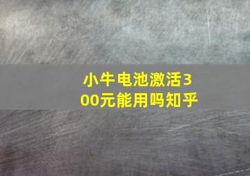 小牛电池激活300元能用吗知乎