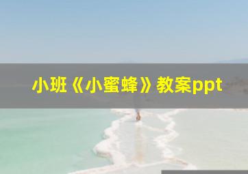 小班《小蜜蜂》教案ppt