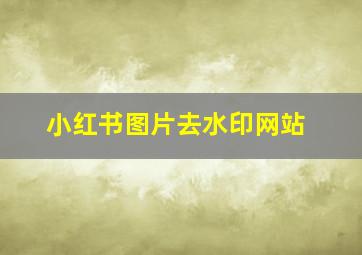 小红书图片去水印网站