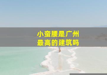 小蛮腰是广州最高的建筑吗