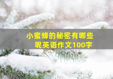 小蜜蜂的秘密有哪些呢英语作文100字