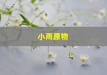 小雨原物