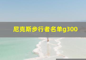 尼克斯步行者名单g300