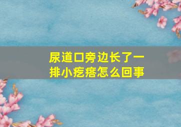 尿道口旁边长了一排小疙瘩怎么回事