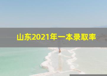 山东2021年一本录取率