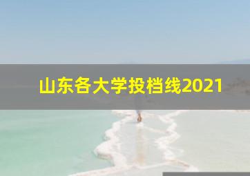 山东各大学投档线2021