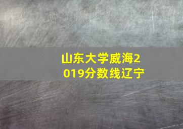 山东大学威海2019分数线辽宁