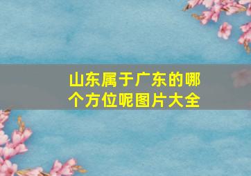 山东属于广东的哪个方位呢图片大全