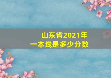 山东省2021年一本线是多少分数