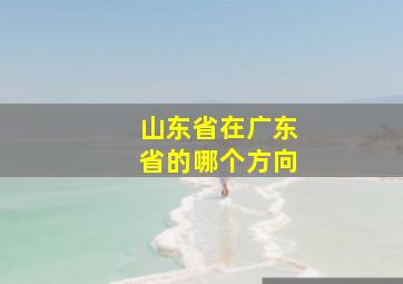 山东省在广东省的哪个方向