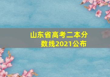 山东省高考二本分数线2021公布