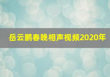 岳云鹏春晚相声视频2020年