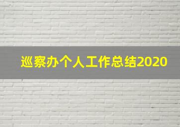 巡察办个人工作总结2020