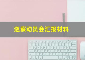 巡察动员会汇报材料