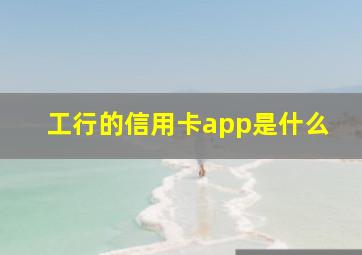 工行的信用卡app是什么