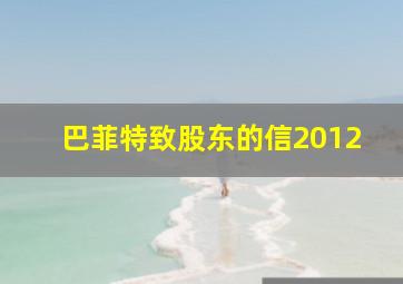 巴菲特致股东的信2012