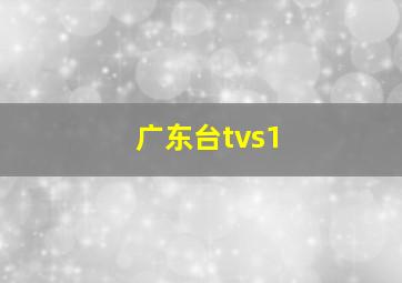 广东台tvs1