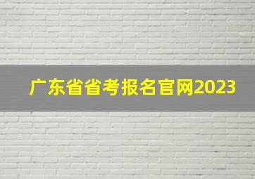 广东省省考报名官网2023