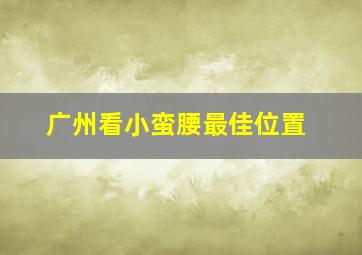 广州看小蛮腰最佳位置