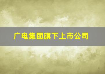 广电集团旗下上市公司