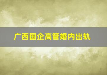 广西国企高管婚内出轨