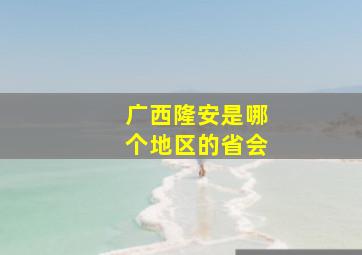 广西隆安是哪个地区的省会