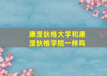 康涅狄格大学和康涅狄格学院一样吗