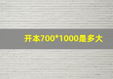 开本700*1000是多大