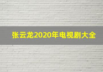 张云龙2020年电视剧大全