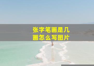 张字笔画是几画怎么写图片