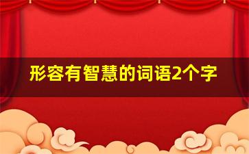 形容有智慧的词语2个字