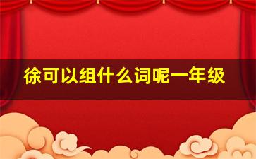 徐可以组什么词呢一年级