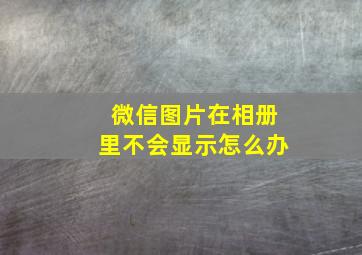 微信图片在相册里不会显示怎么办