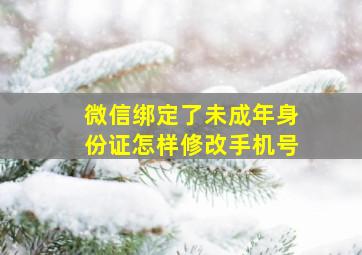 微信绑定了未成年身份证怎样修改手机号