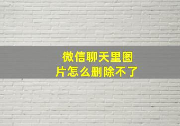 微信聊天里图片怎么删除不了