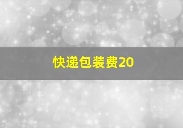 快递包装费20