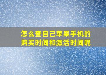 怎么查自己苹果手机的购买时间和激活时间呢