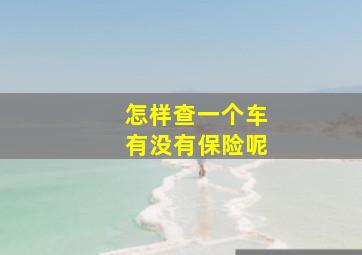 怎样查一个车有没有保险呢