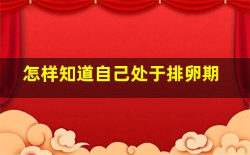 怎样知道自己处于排卵期