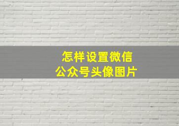 怎样设置微信公众号头像图片